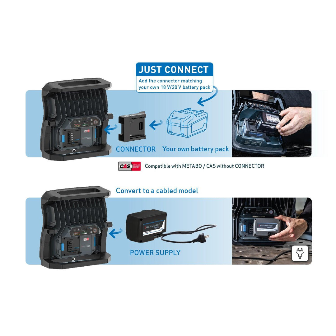 SCANGRIP MULTIMATCH 3 CONNECT – 3000 Lumen Cordless Work Light for Color Matching & Paint Correction