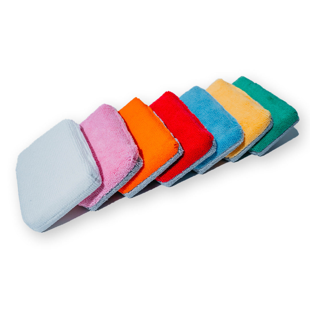 AUTOFIBER Thin Saver Applicator Terry Microfiber Coating Applicator Sponge w/ Plastic Barrier