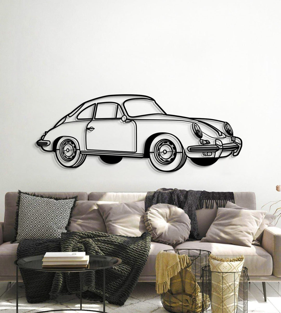 1964 356 SC Perspective Metal Car Wall Art - MT1286