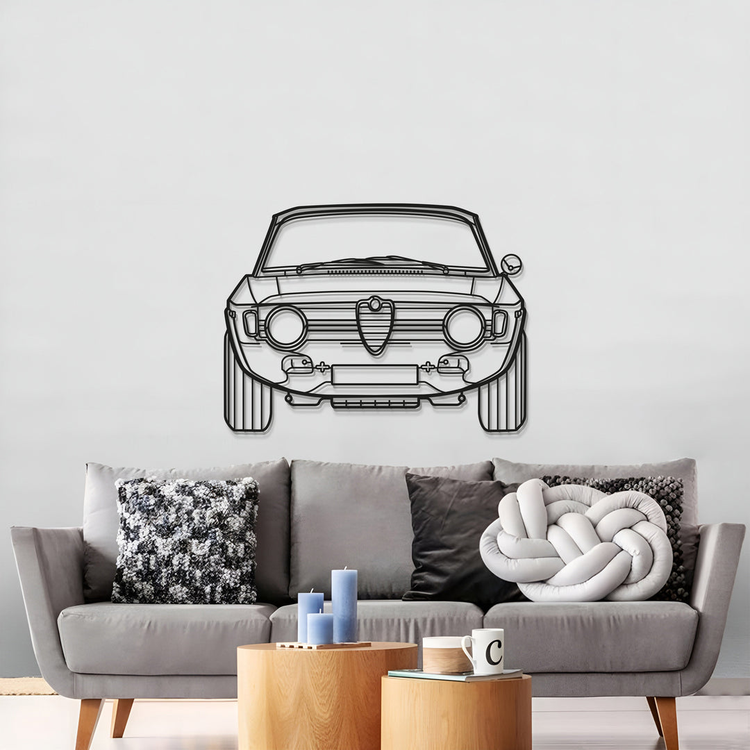1967 Giulia Front View Metal Car Wall Art - MT0092