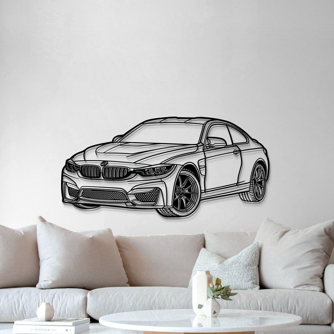 2014 F82 M4 Perspective Metal Car Wall Art - MT1143