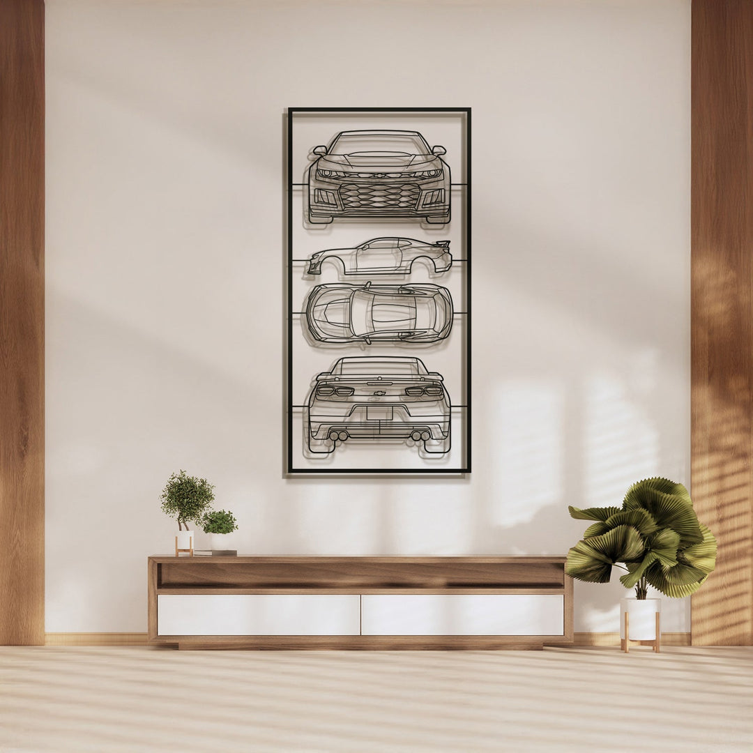 2017 Camaro ZL1 Quad Profile Metal Frame Silhouette - MT1441