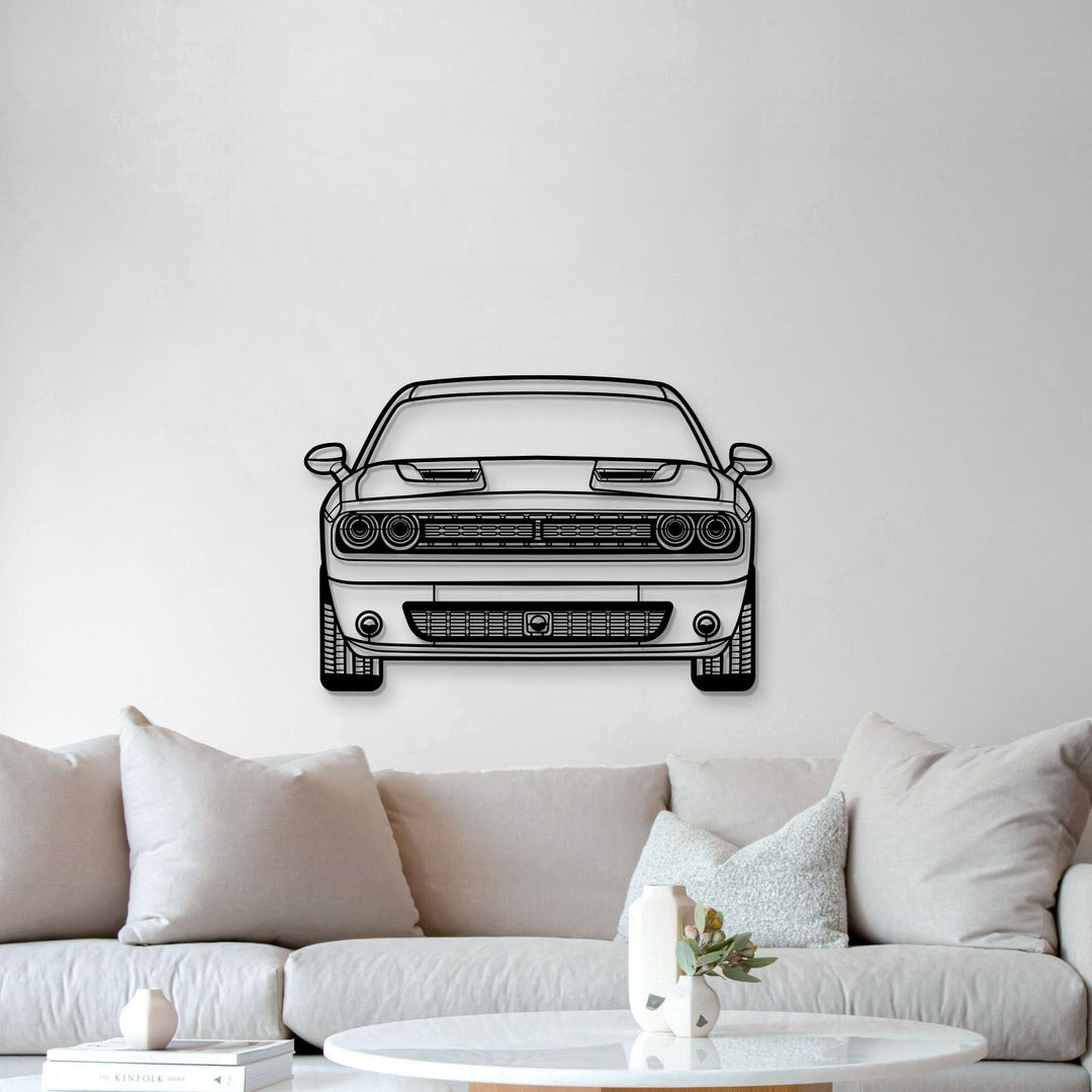 2021 Challenger Front View Metal Car Wall Art - MT1342
