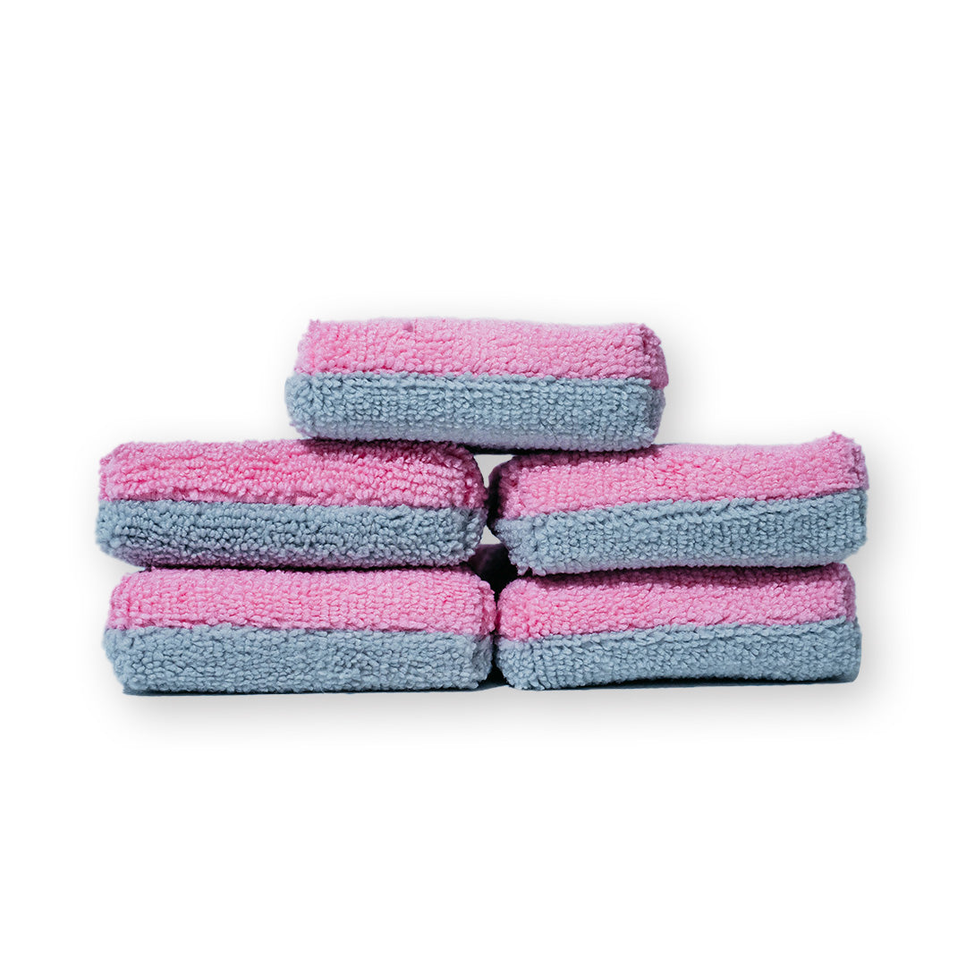 AUTOFIBER Thin Saver Applicator Terry Microfiber Coating Applicator Sponge w/ Plastic Barrier