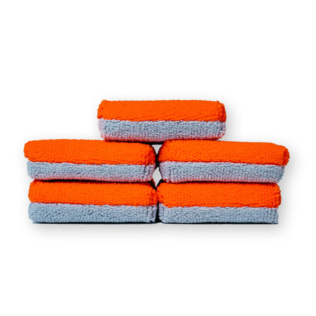 AUTOFIBER Thin Saver Applicator Terry Microfiber Coating Applicator Sponge w/ Plastic Barrier