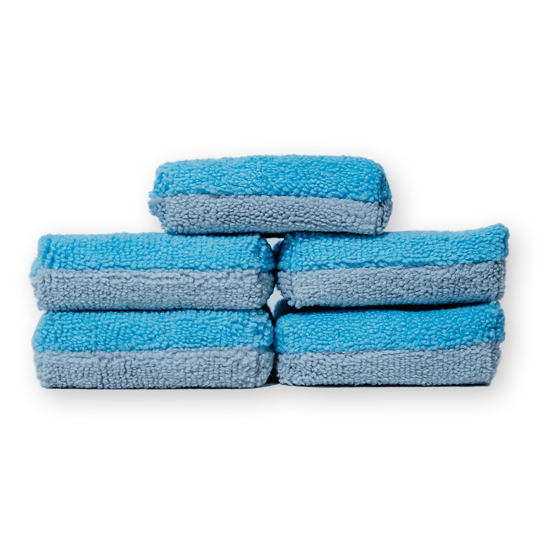 AUTOFIBER Thin Saver Applicator Terry Microfiber Coating Applicator Sponge w/ Plastic Barrier