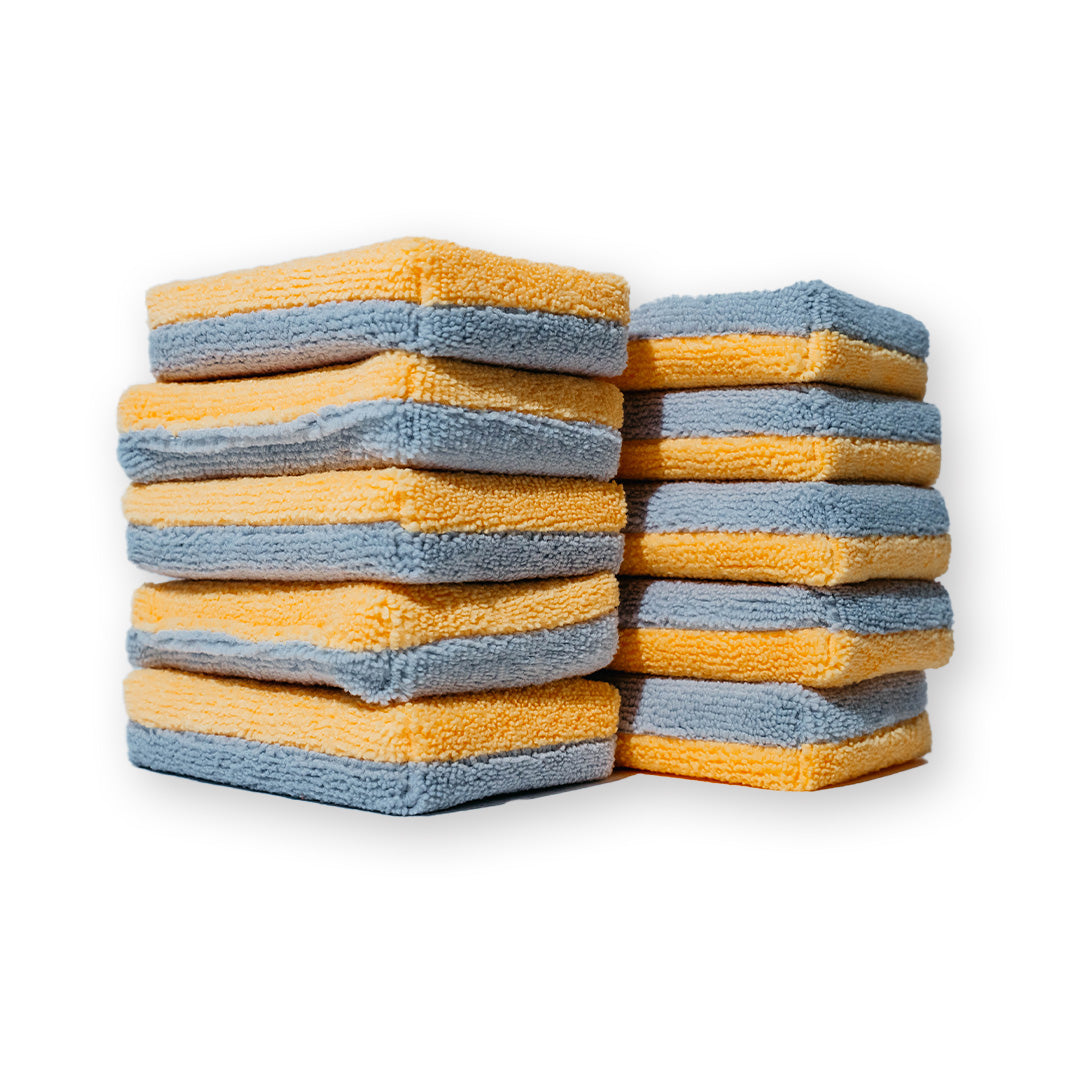 AUTOFIBER Thin Saver Applicator Terry Microfiber Coating Applicator Sponge w/ Plastic Barrier