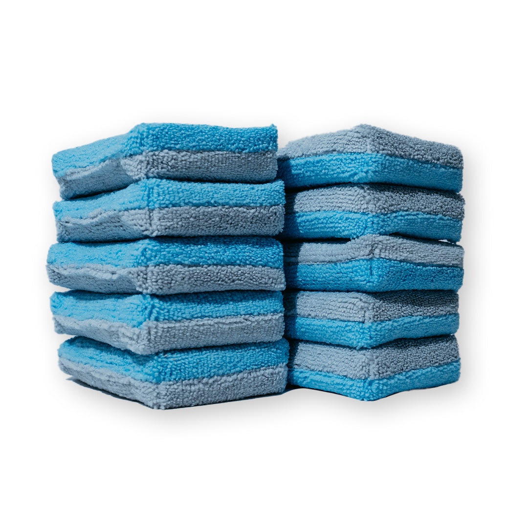 AUTOFIBER Thin Saver Applicator Terry Microfiber Coating Applicator Sponge w/ Plastic Barrier