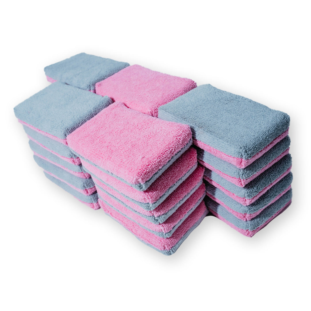 AUTOFIBER Thin Saver Applicator Terry Microfiber Coating Applicator Sponge w/ Plastic Barrier