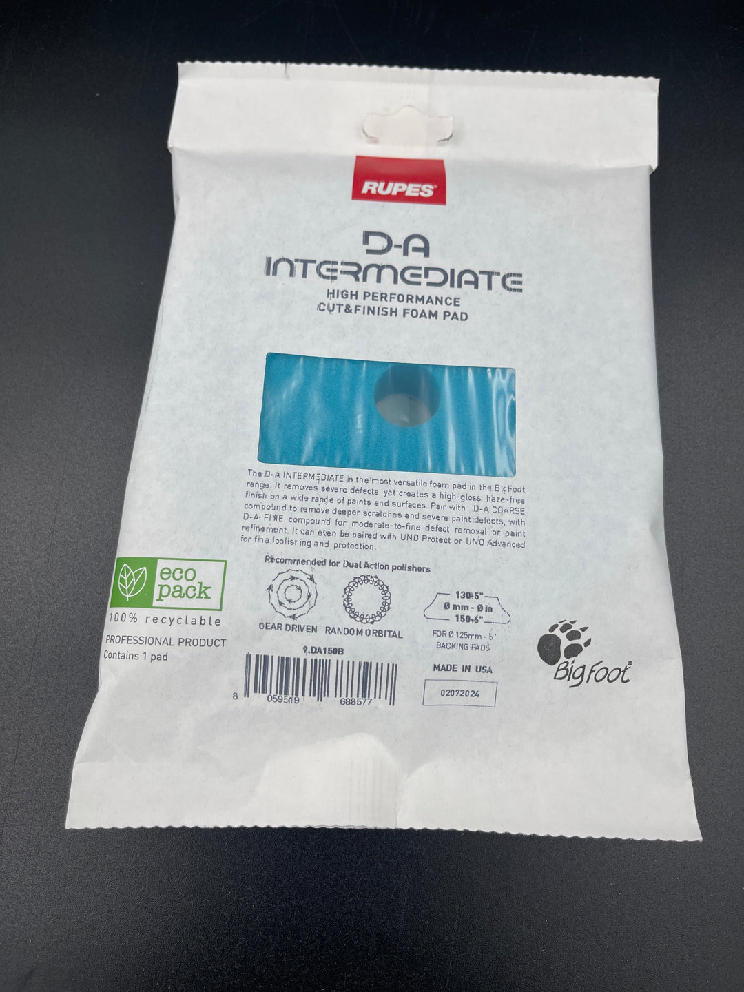 RUPES D-A Intermediate Foam Pad 5' Lite Blue
