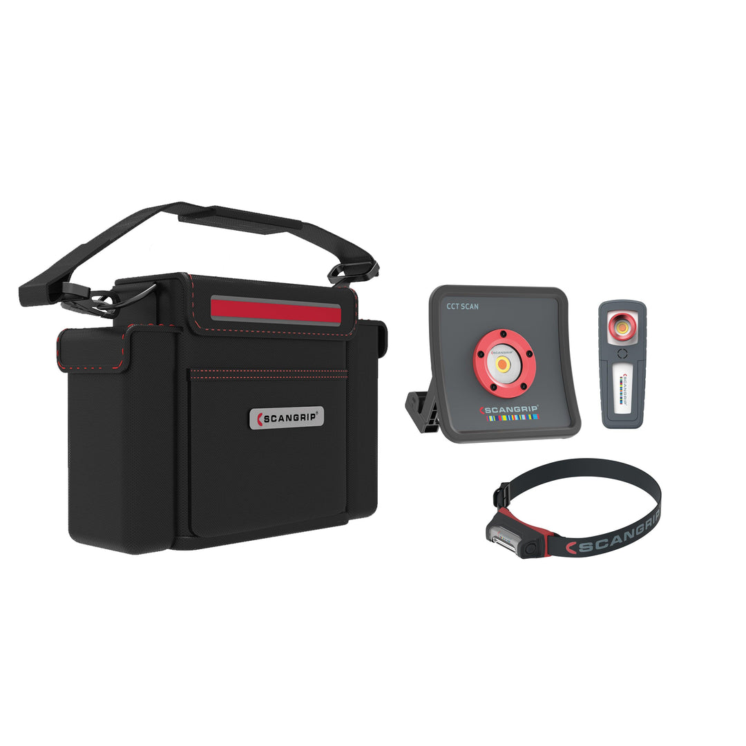 SCANGRIP Detailing Kit - ESSENTIAL - Detailing and Colour Match lights in a handy bag - with US plug