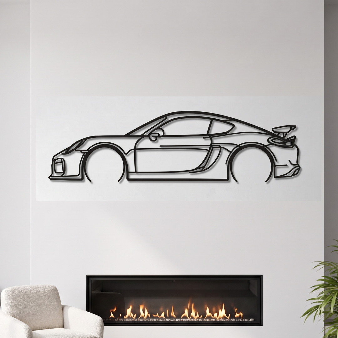 2016 Cayman GT4 981 Metal Car Wall Art - MT0897