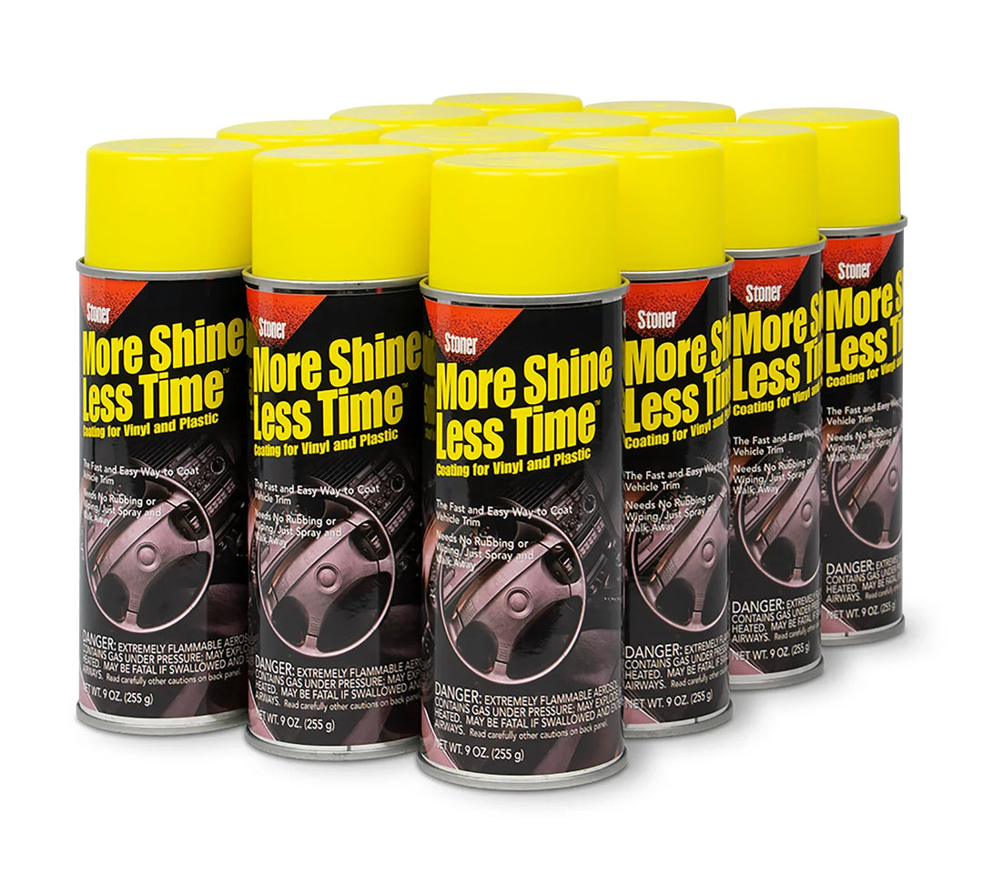 Stoner More Shine Less Time for Vinyl, Plastic & Rubber 9oz Can/Case