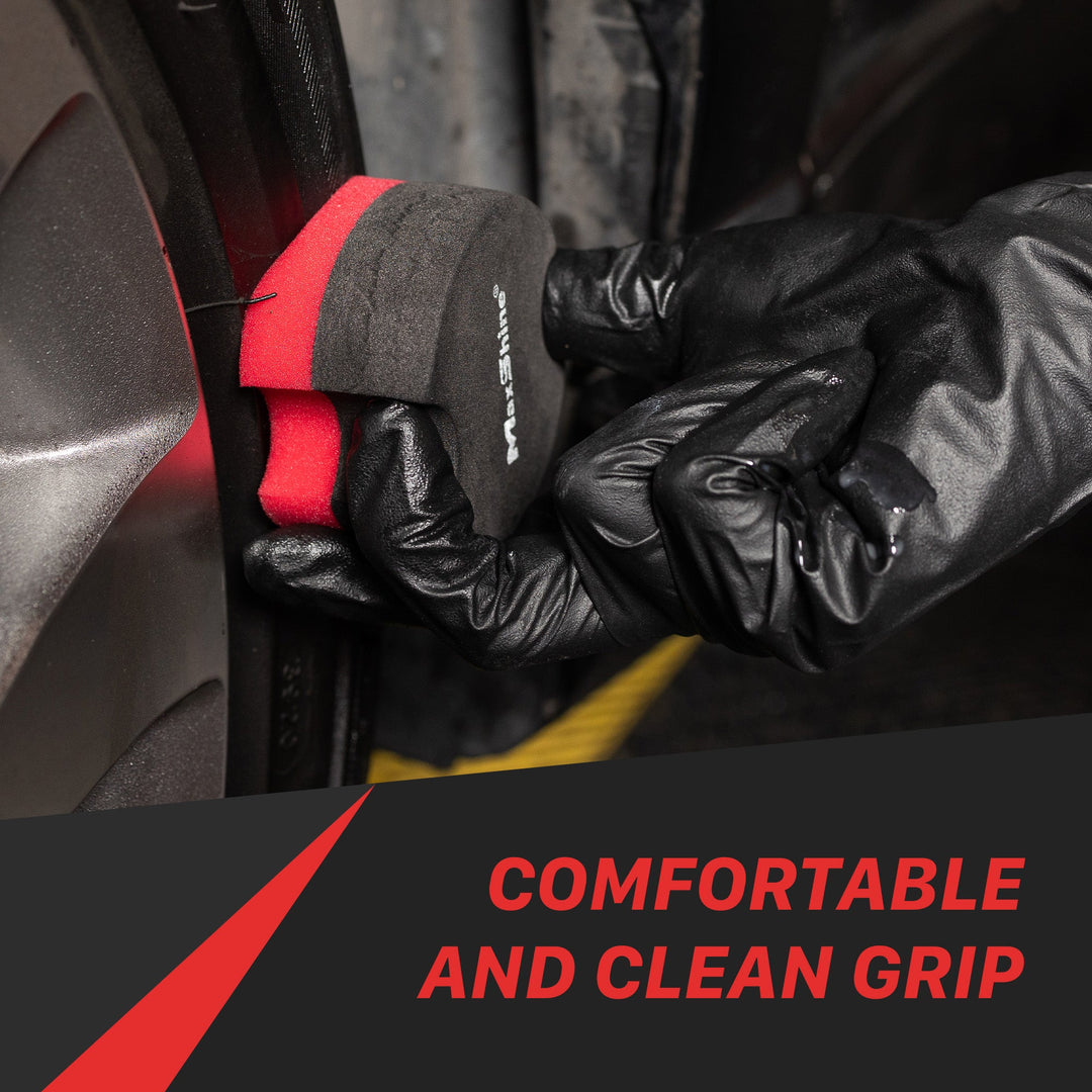 Rubber Backed Car Wax Foam Applicator Pad - 4 Pack