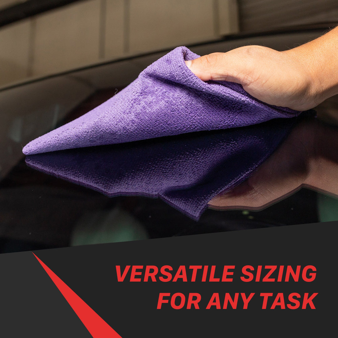 Car Cleaning Towel | 300GSM Edgeless PU Coated Microfiber Towels - 3 Pack |