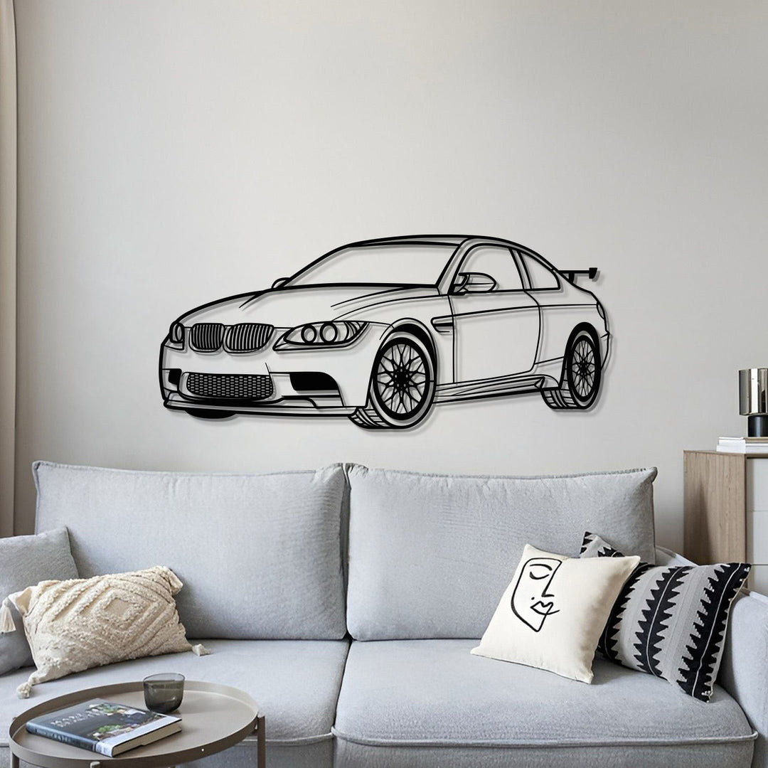 E92 M3 Perspective Metal Car Wall Art - MT0430