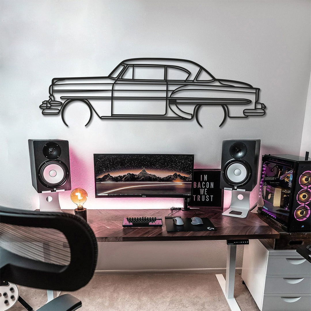 1954 Bel Air Detailed Metal Car Wall Art - MT0031