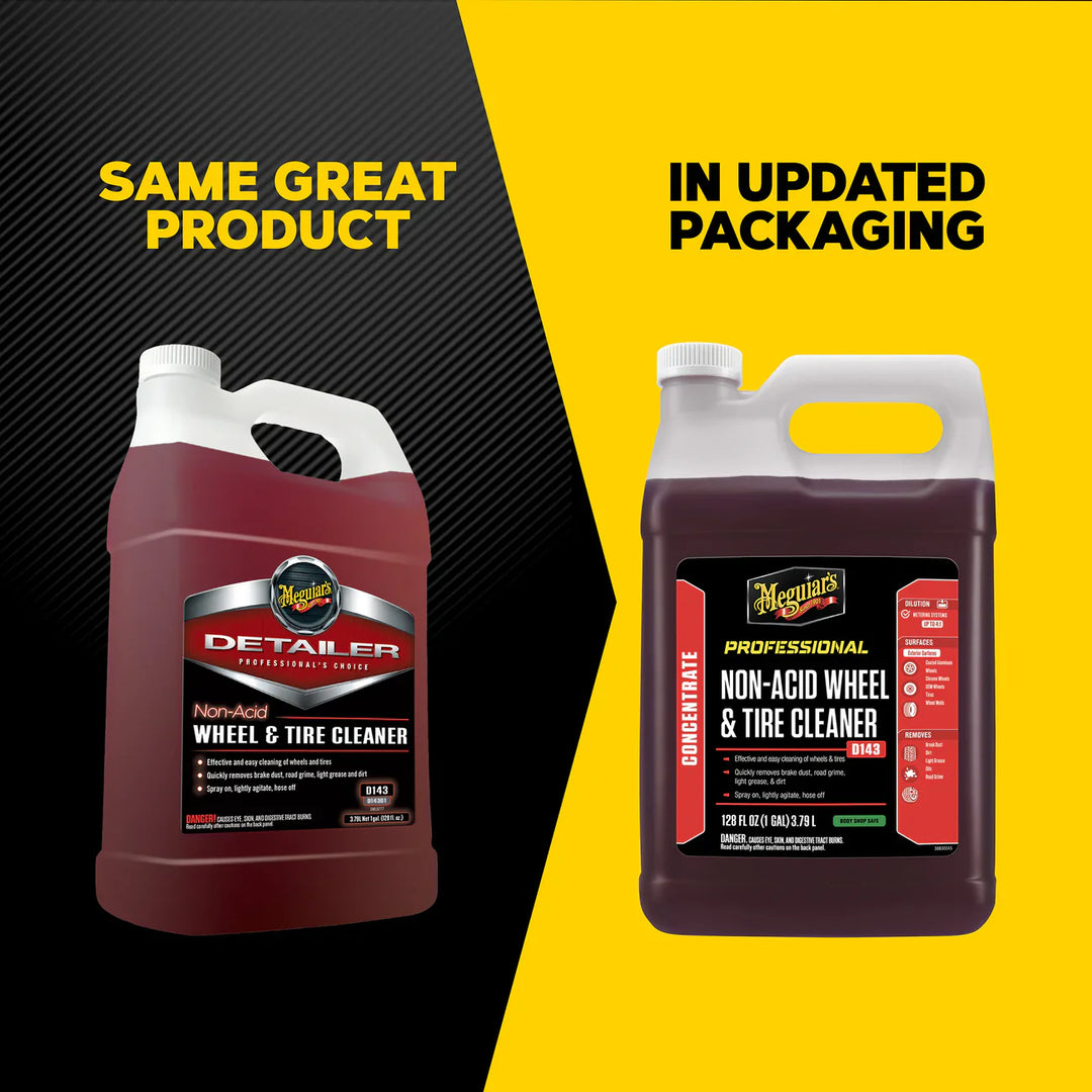 Meguiar's D143 Non-Acid Wheel & Tire Cleaner – Powerful, Safe, and Fast Acting