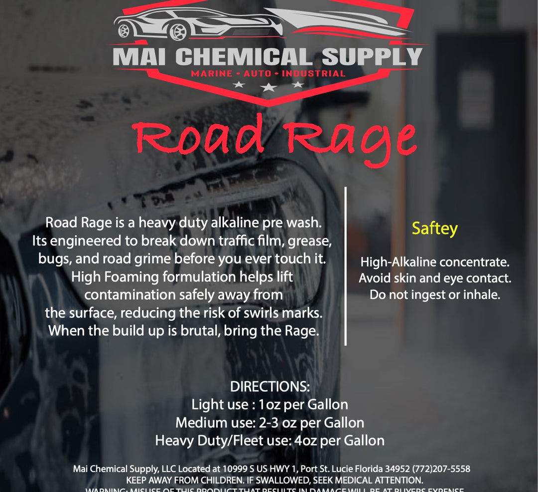 MAI Chemical Road Rage Prewash – Heavy Duty Alkaline Pre-Wash