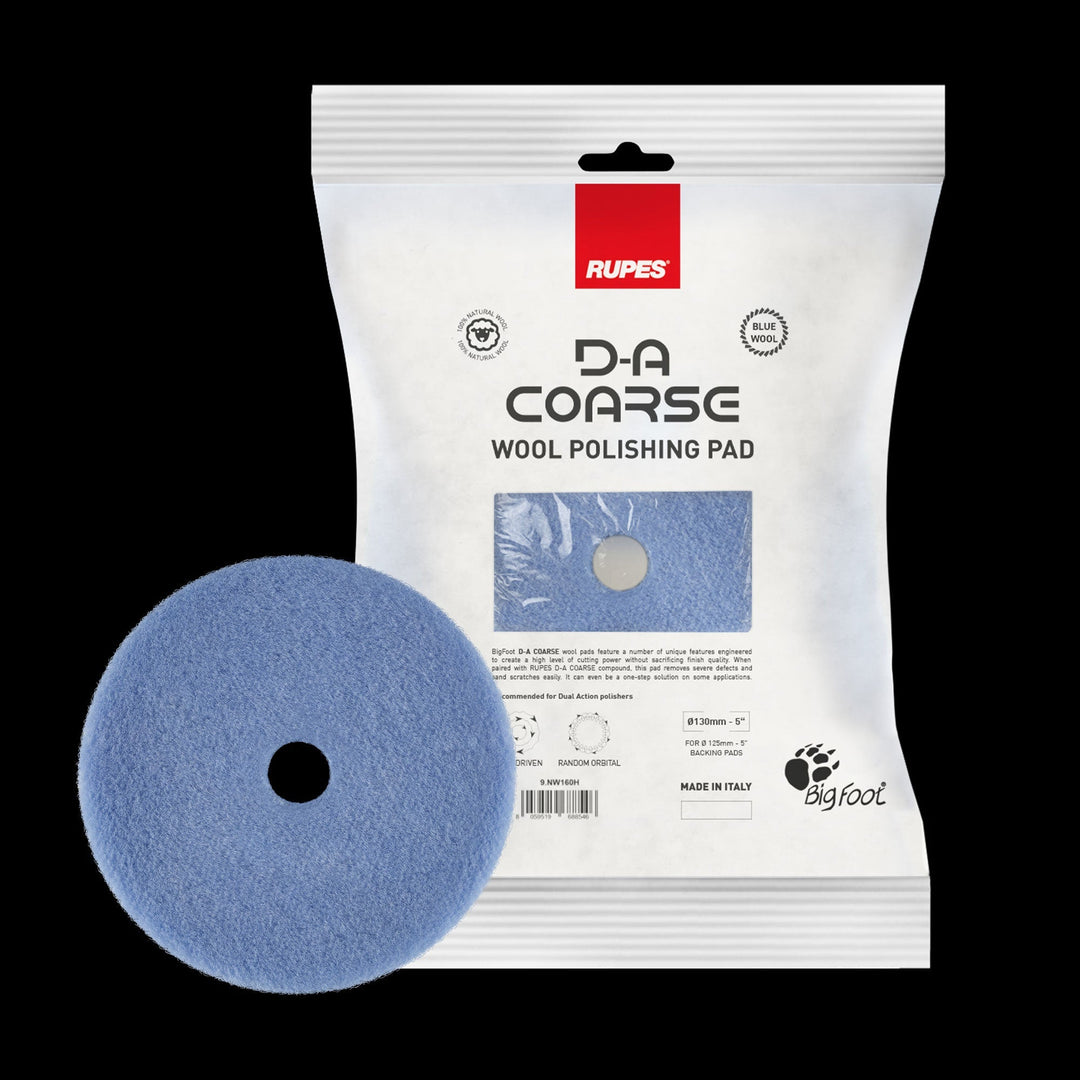 RUPES Blue wool Polishing Pad 160MM DA Coarse 6'