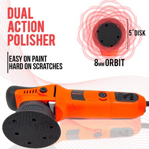 Dual Action Polisher For Car Detailing | M8S V2 - 5in Plate, 8mm Throw, 1000W