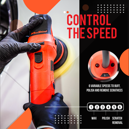 Dual Action Polisher For Car Detailing | M8S V2 - 5in Plate, 8mm Throw, 1000W