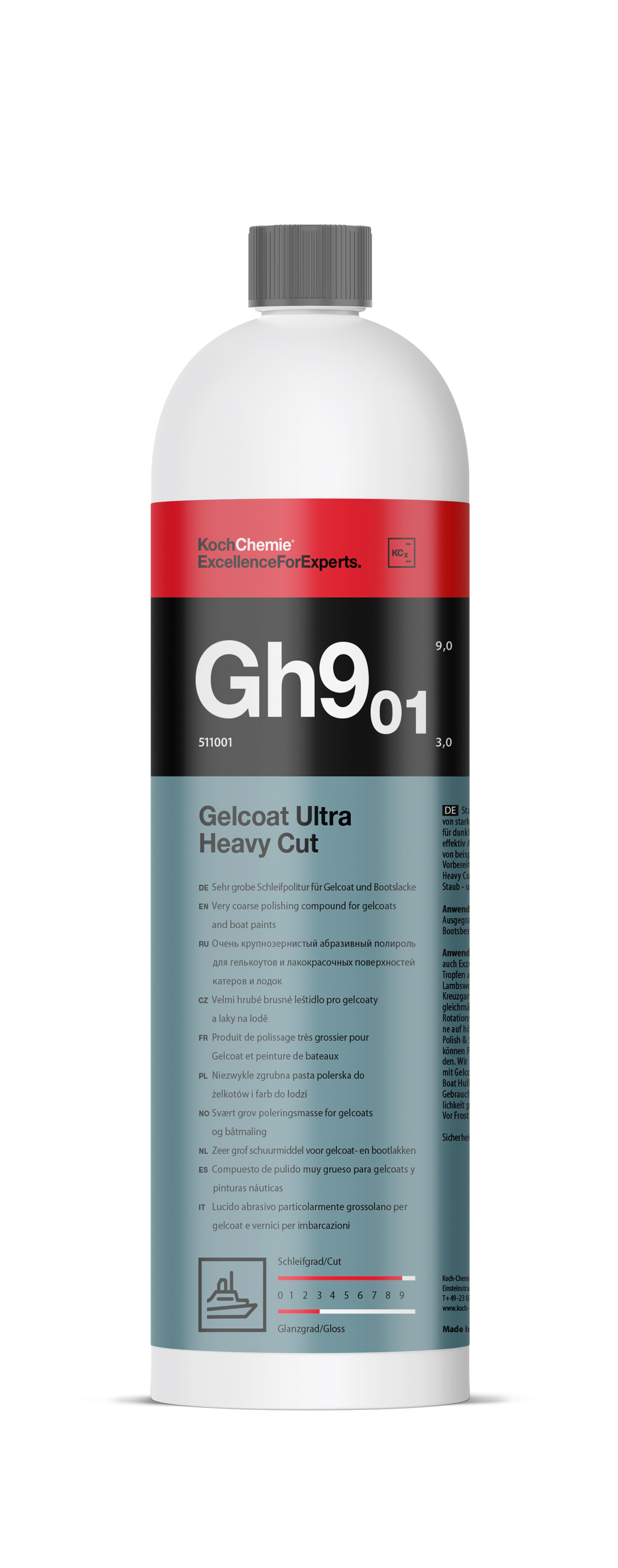 Koch Chemie Marine Gelcoat Ultra Heavy Cut Gh9.01 1L