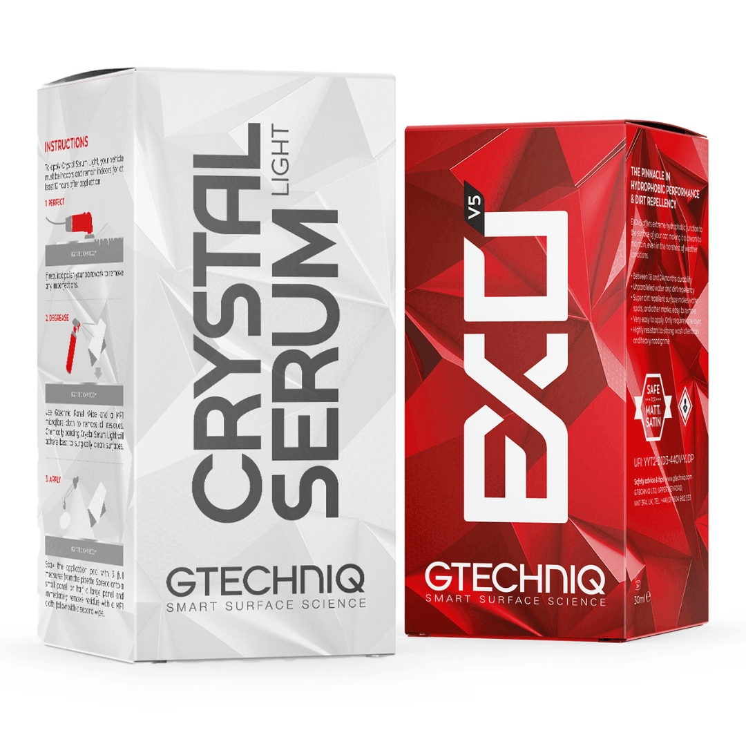 Gtechniq Crystal Serum Light & EXO V5 Ceramic Coating Combo – Ultimate Paint Protection & Gloss Enhancement