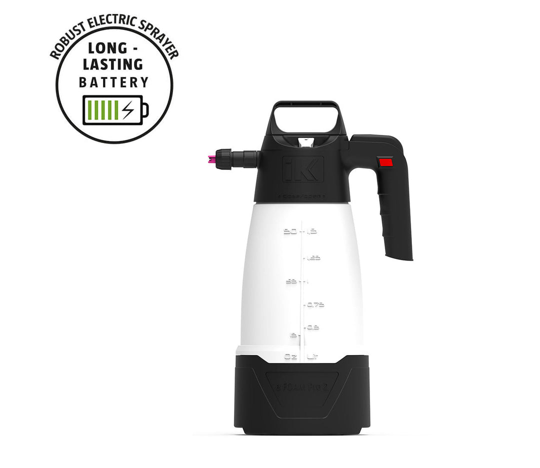 iK eFoam Pro 2 Battery-Powered Foam Sprayer – For Effortless, Adjustable Foam Application