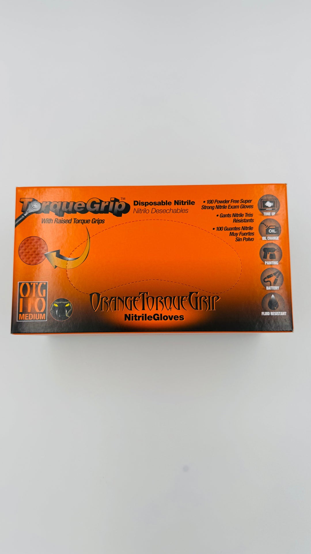 Orange Torque 8 MIL Nitrile Medium Box