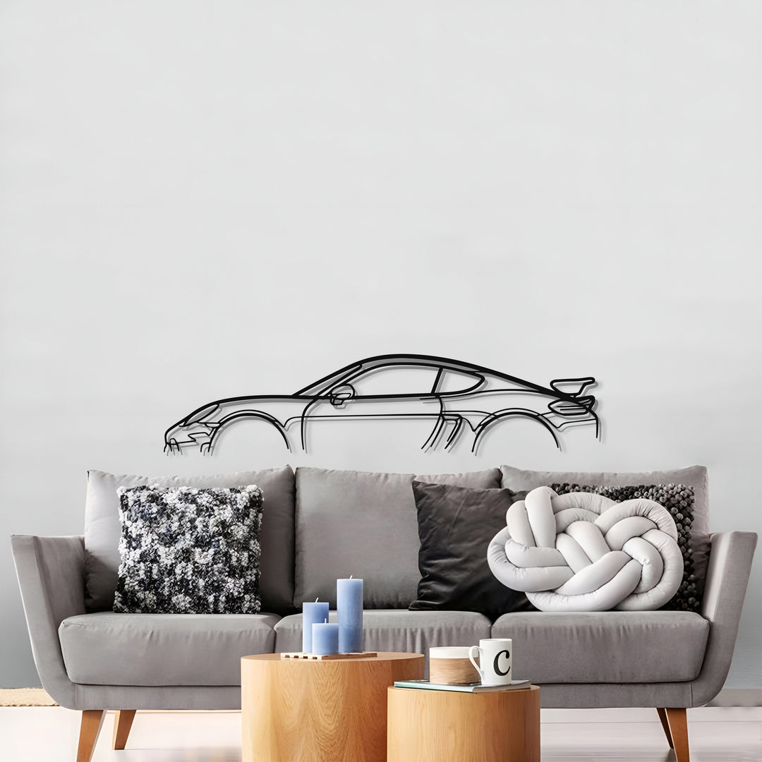 718 Cayman GT4 Metal Car Wall Art - MT0840