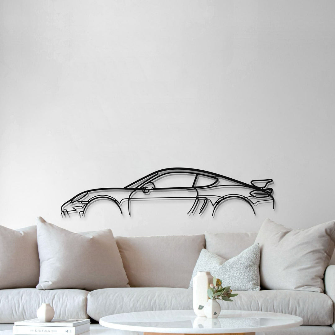 718 Cayman GT4 Metal Car Wall Art - MT0840