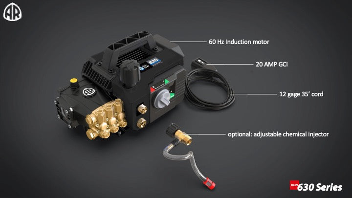 AR630(black) Pro Electric Pressure Washer – Commercial-Grade Performance for Detailers & Professionals