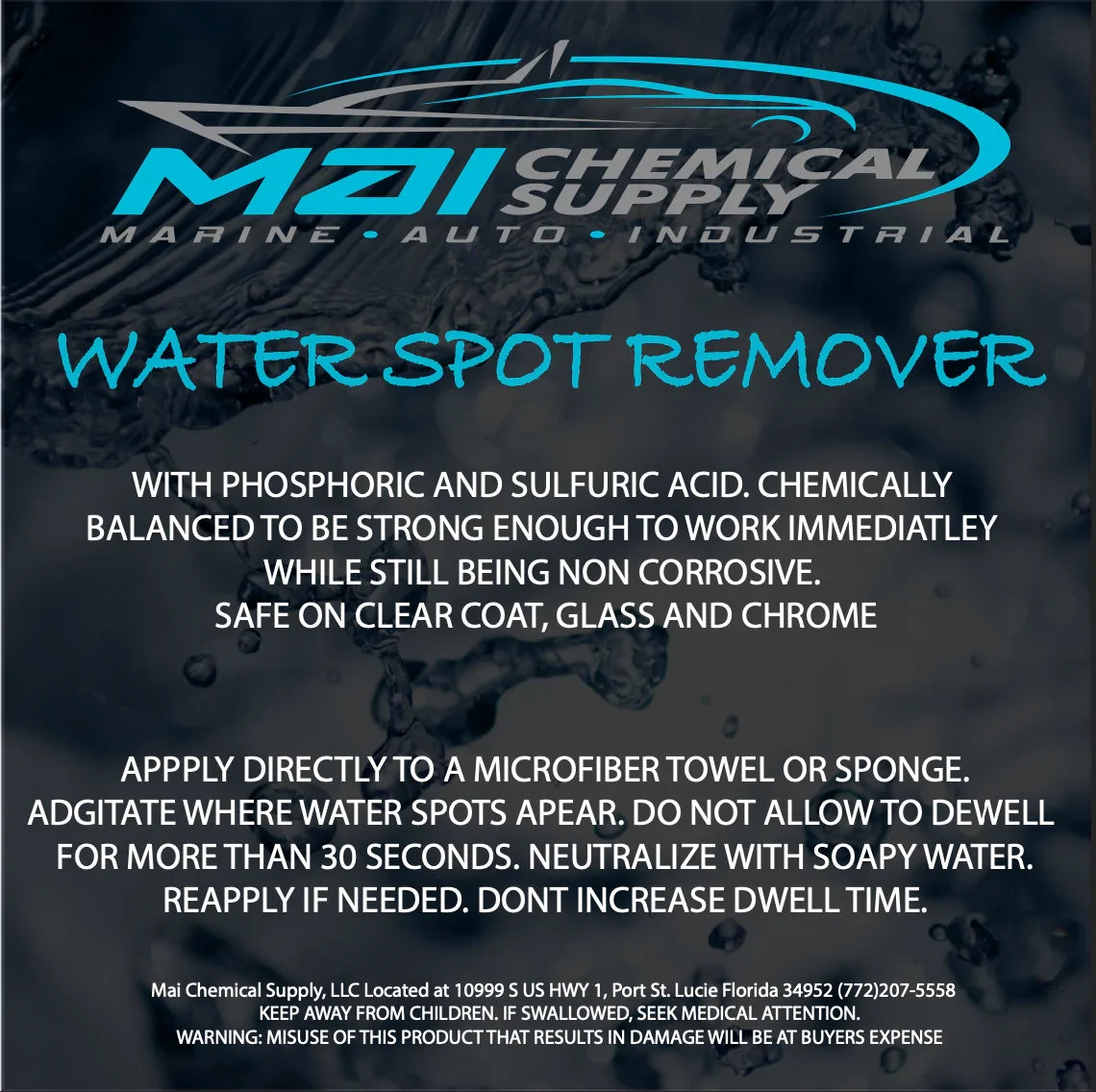 MAI Chemical Water Spot Remover
