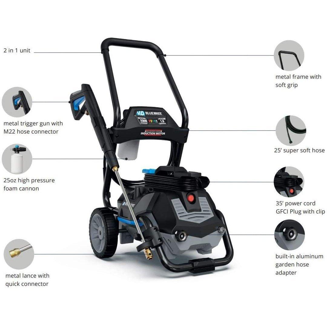 AR BLUE Maxx2300 2300 PSI Pressure Washer with Total Stop System