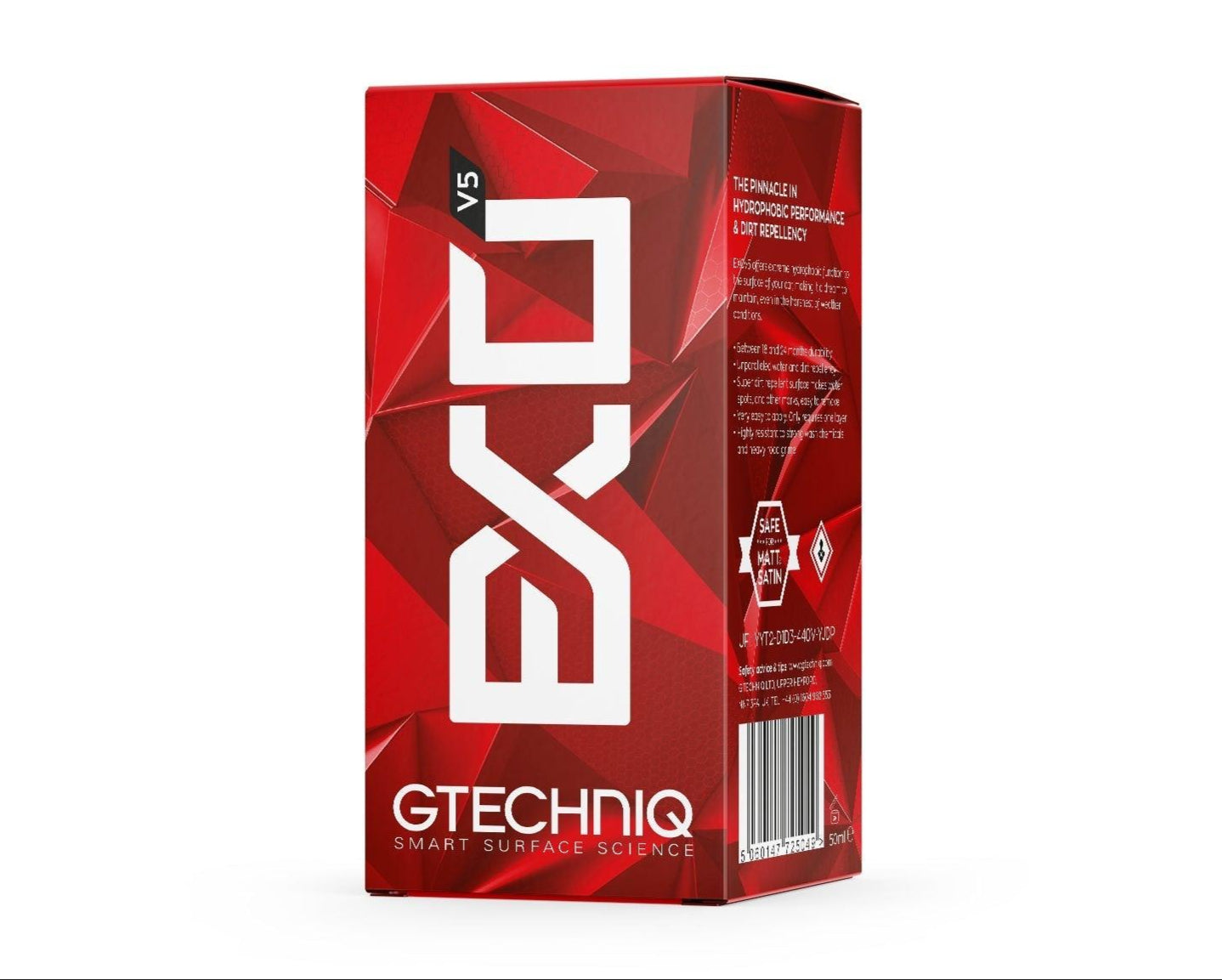 Gtechniq EXO v5 Ultra Durable Hydrophobic Coating – One-Layer Ceramic Coating for Slick, Long-Lasting Protection
