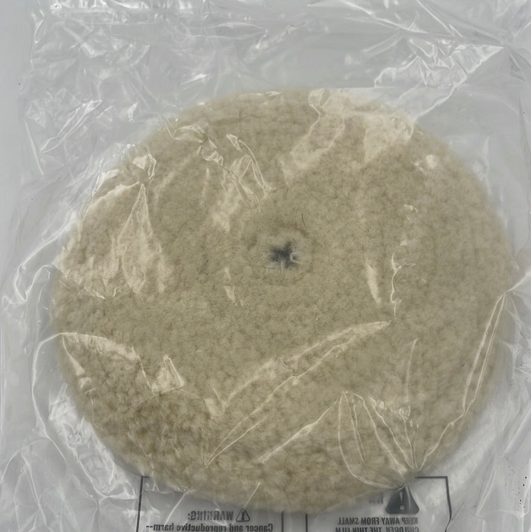 White Wool  Compounding Pad  6.5 inch