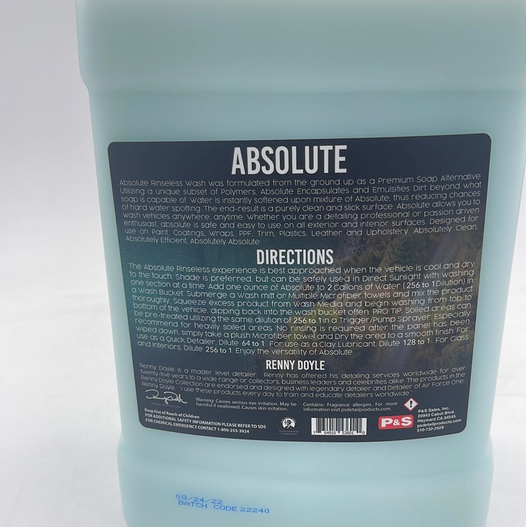 Absolute Rinseless Wash 1 Gal