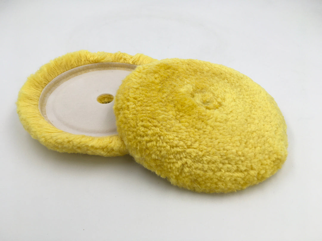 Yellow Wool Polish Pad  6.5 inch