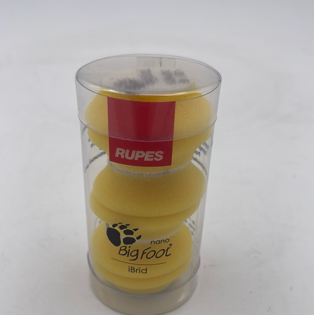 Rupes. Fine random oribital foam pads (Yellow)  34/40mm, 6 pcs