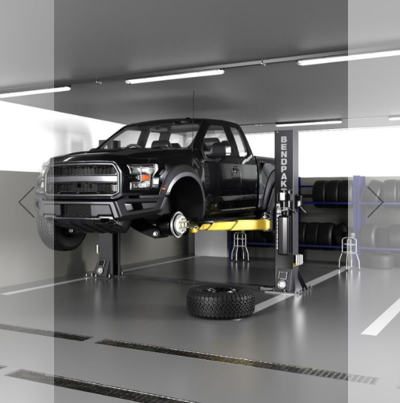 BendPak 12AP-SRT Short-Rise Two Post Car Lift - 12,000-Lb Capacity - Floorplate