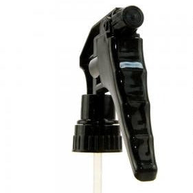 Black spray gun with multiple nozzles on a white background