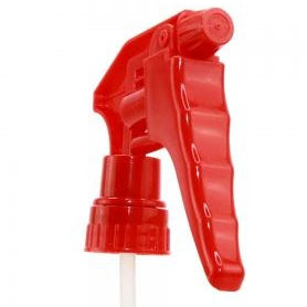 Red spray gun on a white background