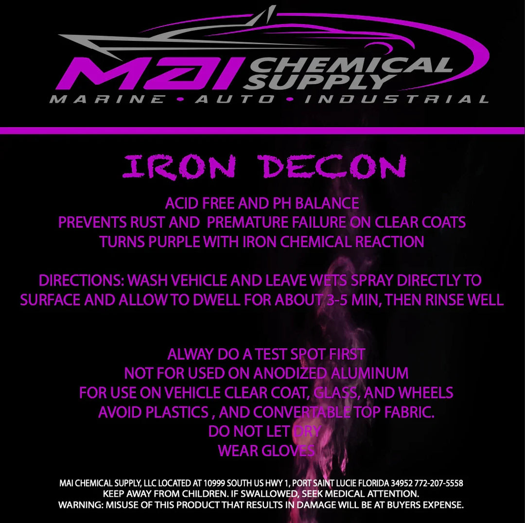 MAI Chemical Iron Decon – Color Changing Iron Remover