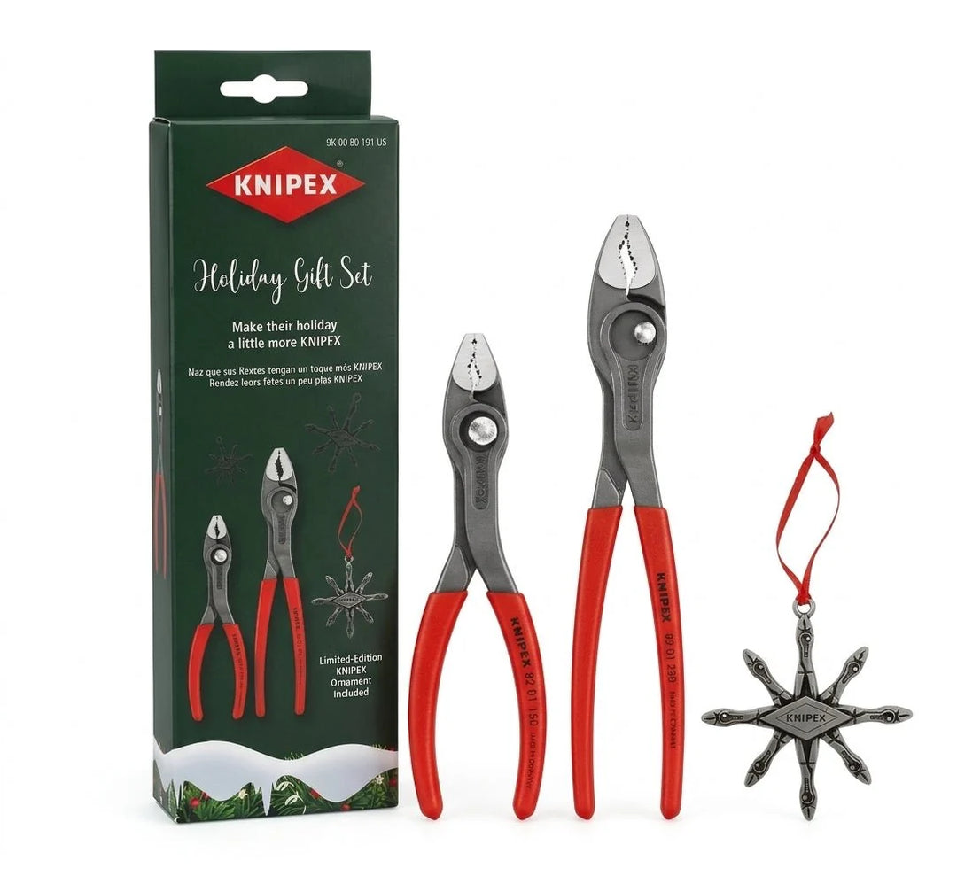 KNIPEX 2026 Holiday Gift Set – 6" & 10" TwinGrip Pliers with Limited-Edition Ornament
