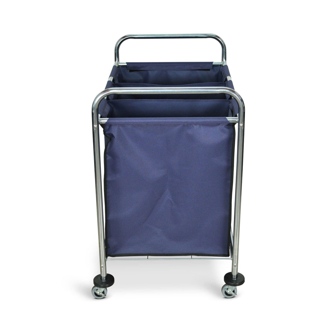 LUXOR HL15 Divided Laundry Cart With Three-Way Divided Canvas Bag