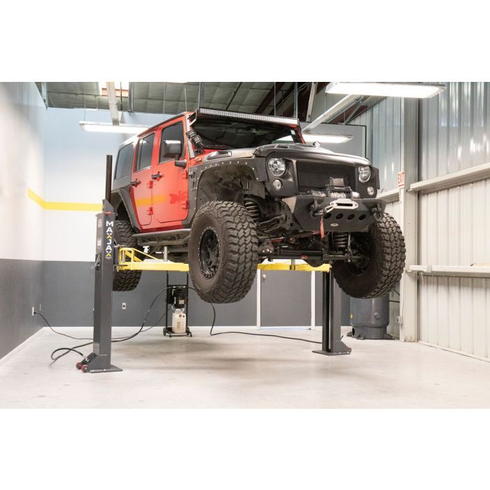 MaxJax M7K Portable Two-Post Car Lift – 7,000 lb Capacity for Low-Ceiling Garages