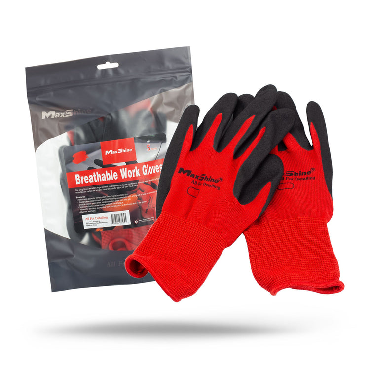 Breathable Work Gloves - 5 Pack