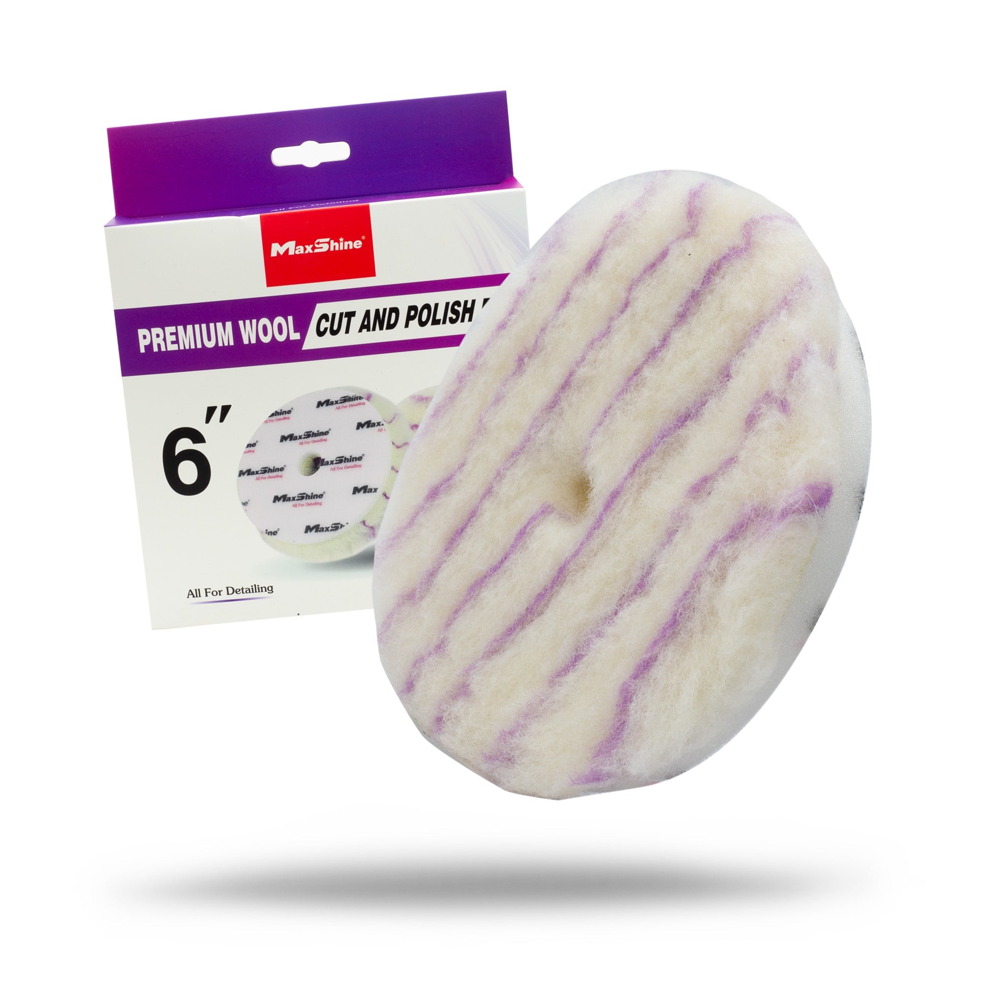 Premium Wool Cut and Polish Pads - 3in, 5in, 6in