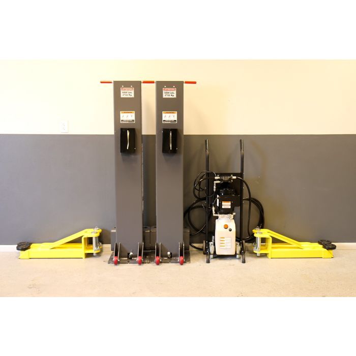 MaxJax M7K Portable Two-Post Car Lift – 7,000 lb Capacity for Low-Ceiling Garages